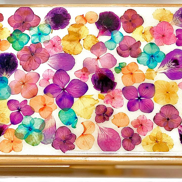 Pressed Flower Tea Box for wholesale by Restoration Oak