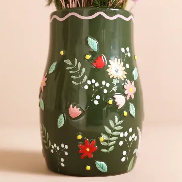 Lisa Angel - Wholesale Vase - Forest Green Flower Vase3