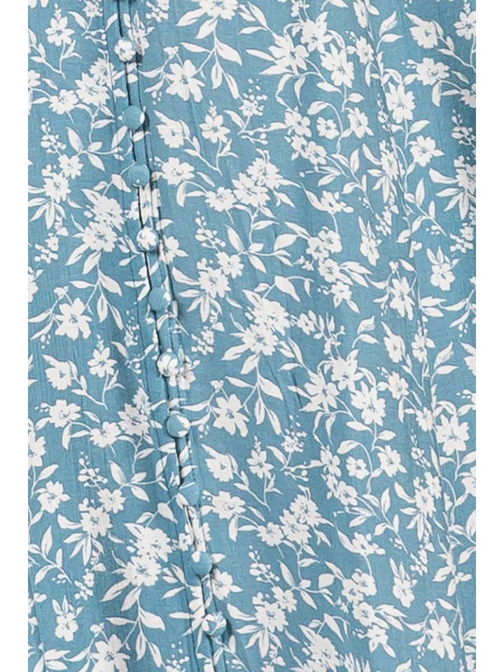 Calista - Wholesale Dress – Women's - SHORT SLEEVE SELF COVER BUTTON DETAIL MIDI DRESS - VD606912