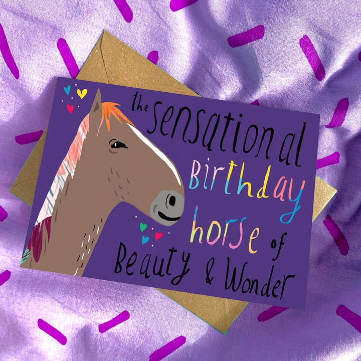 Sensacional tarjeta de cumpleaños de caballo para venta al por mayor de Nicola Rowlands