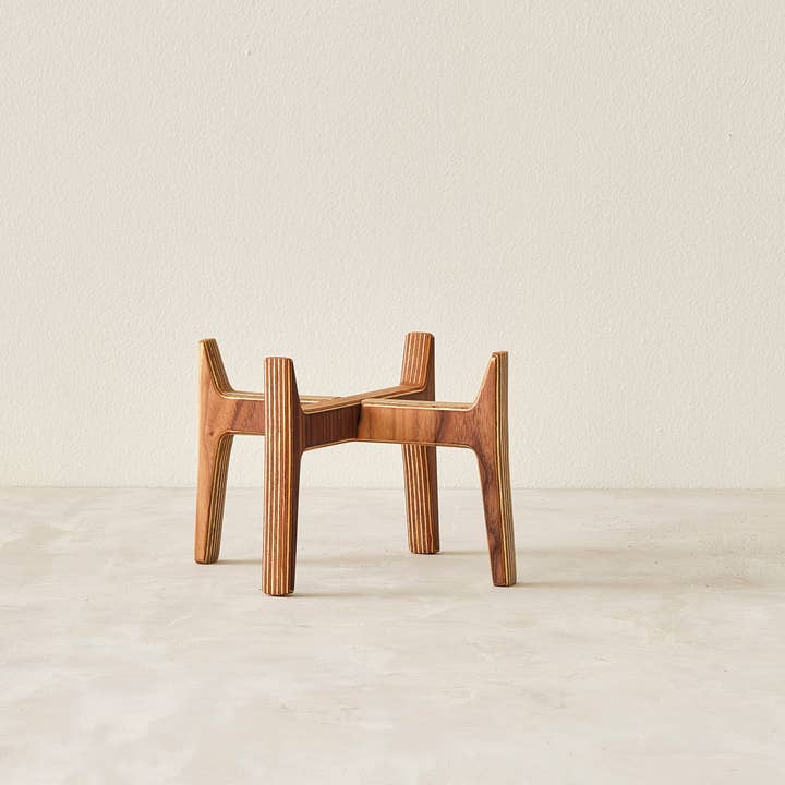 Relic Modern™ | Furniture & Objects - Wholesale Plant Pot Stand - Minimalist Walnut Plant Stand - (4", 6", 8", 10", 12")13