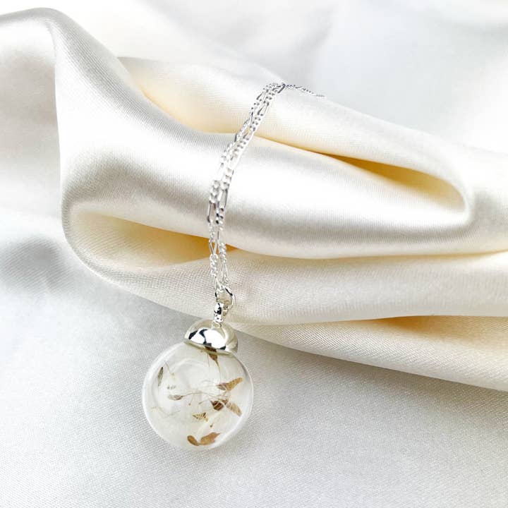 925 sterling silver real dandelion bracelet — ARM925-29 for wholesale by MadamLili