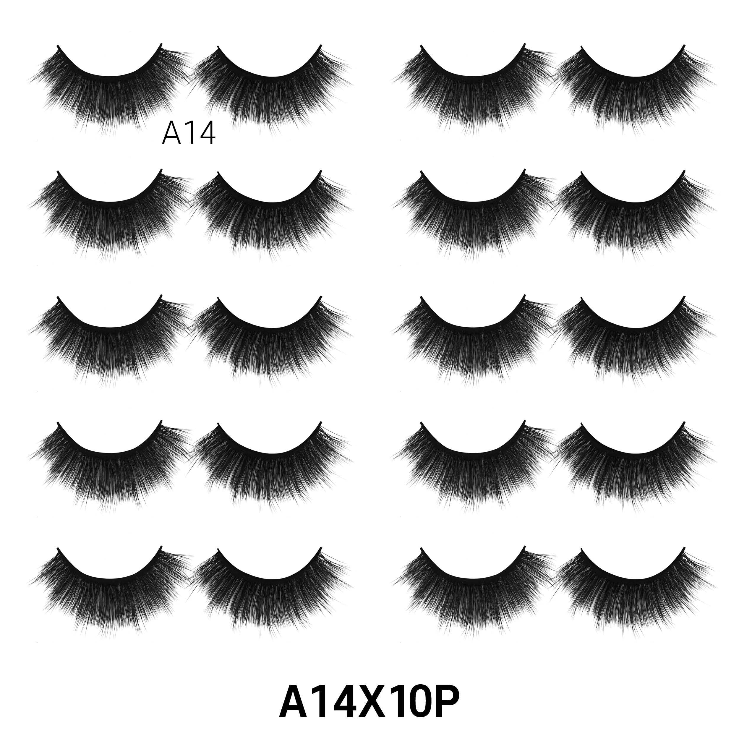 Laflare - Wholesale False/Fake Eyelashes - 3D FAUX MINK 10 PAIRS JUMBO PACK4