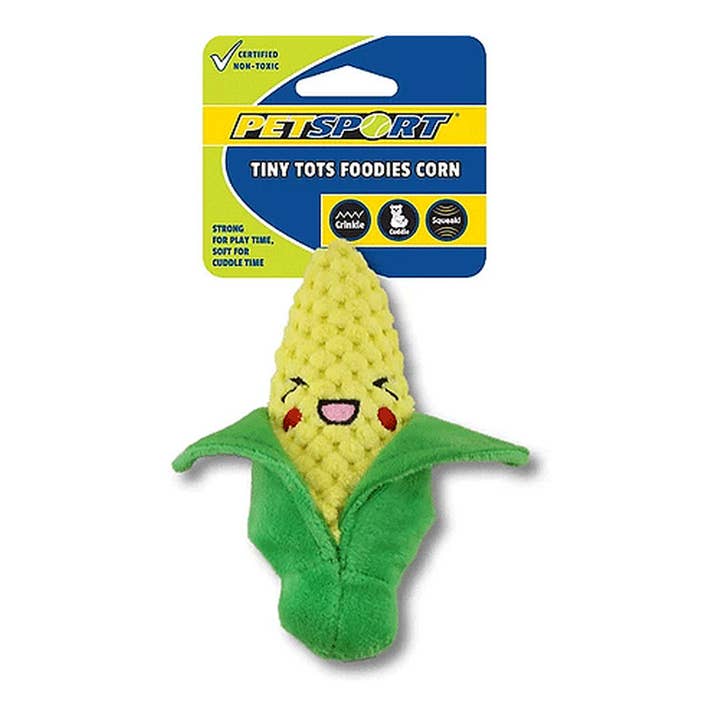 King Wholesale Pet Goods - Wholesale Pet Plush Toy - Dog - PETSPORT Tiny Tots Corn 5"