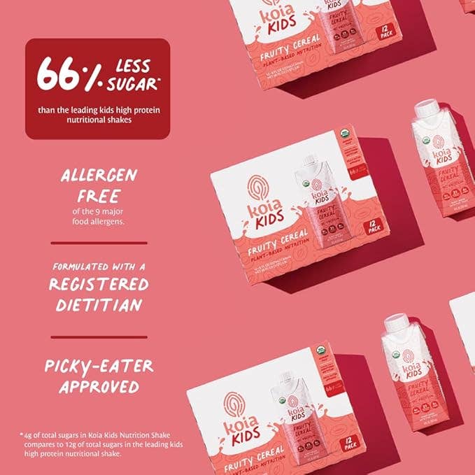 Koia - Wholesale Protein/Superfood Powder - Kids Fruity Cereal Protein Shake - 12pk Shelf Stable 4