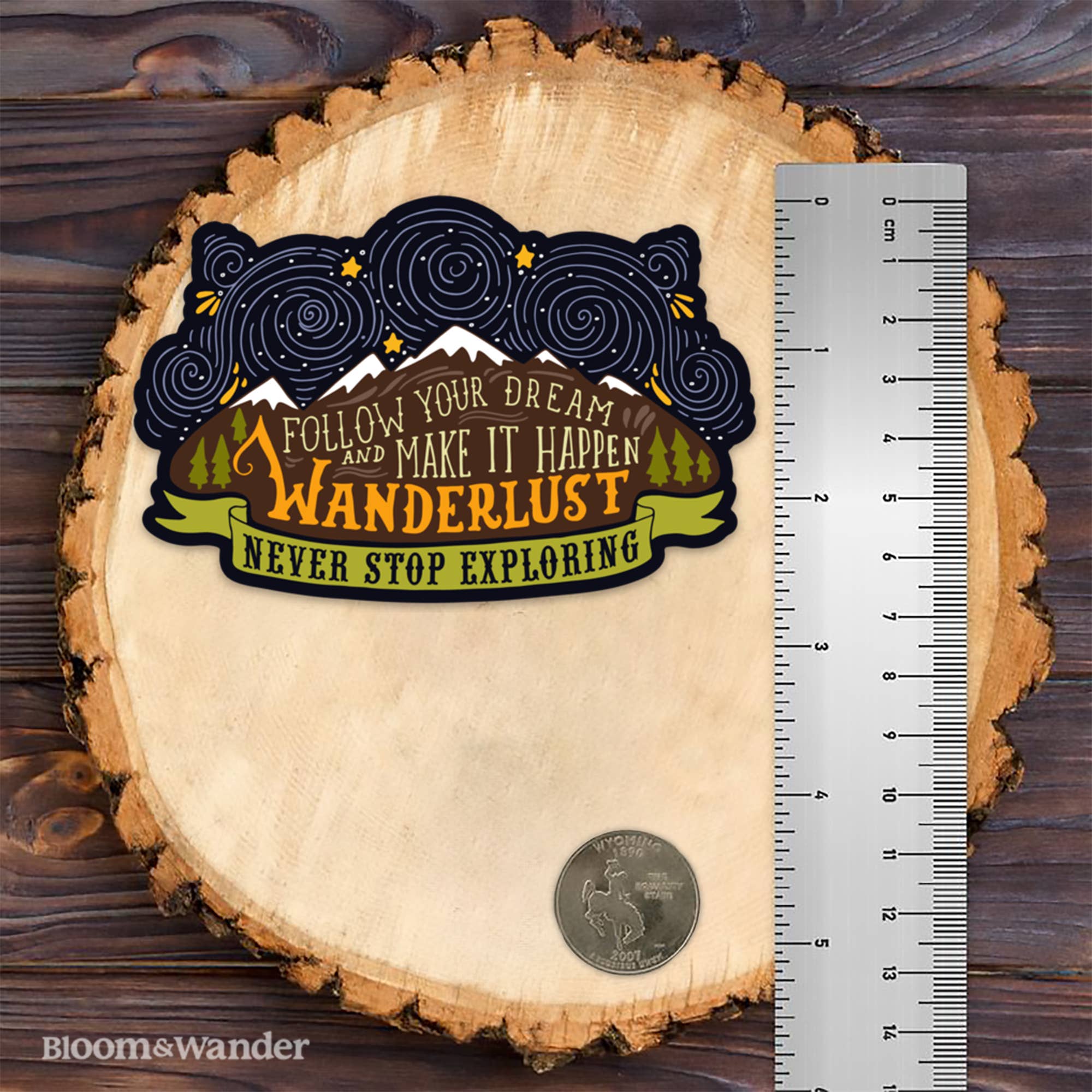 Bloom & Wander - Wholesale Sticker - Wanderlust Stickers | Never Stop Exploring Quote | Outdoor2