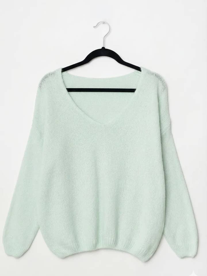 Mimi & Gogo - Vente Pull en maille – femme - Pull uni basique @20127_uni30