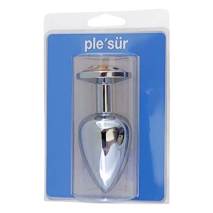 Plesur Body Products - Wholesale Sex Toy - Butt Plug - Metal Emoji Anal Plug - Size Medium5