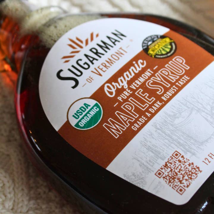 Sugarman of Vermont - Wholesale Maple Syrup - Organic Pure VT Maple Syrup, 12 fl. oz. (12/case)3
