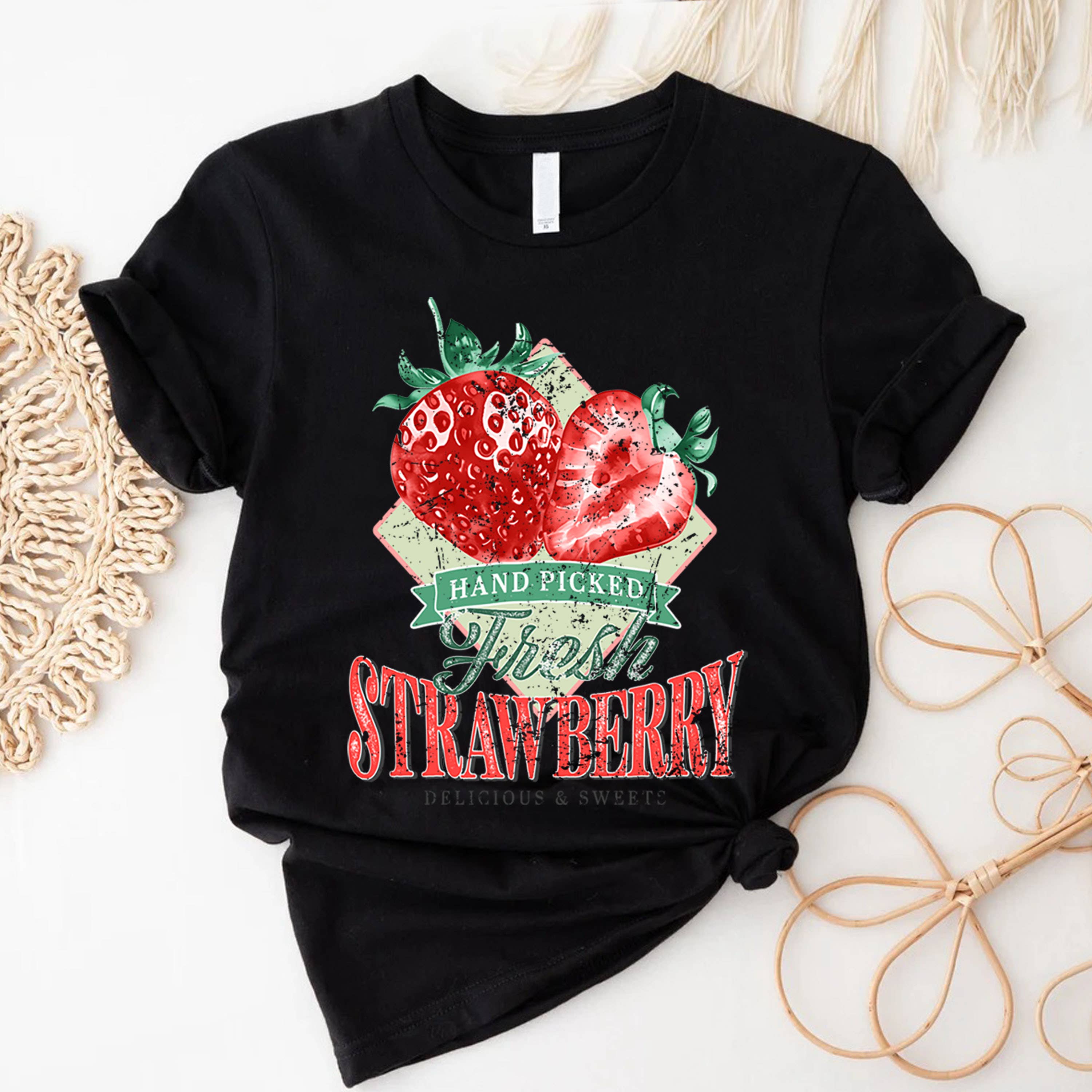 STARCHIS – wholesale Screen printed t-shirt – Women′s – STS-P6746 Strawberry Graphic t-shirt0