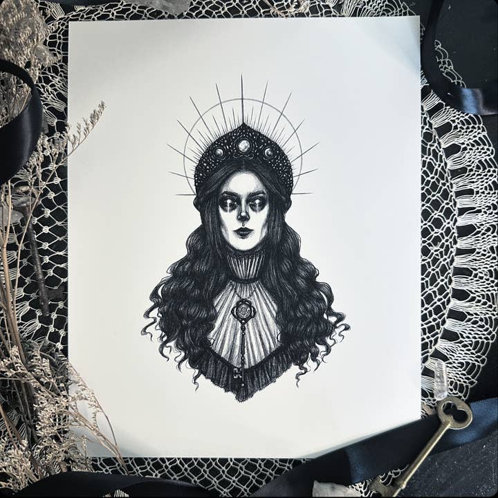 Caitlin McCarthy Art – Großhandel Kunstdruck – Hekate Kunstdruck - Griechische Göttin der Hexerei, Magie