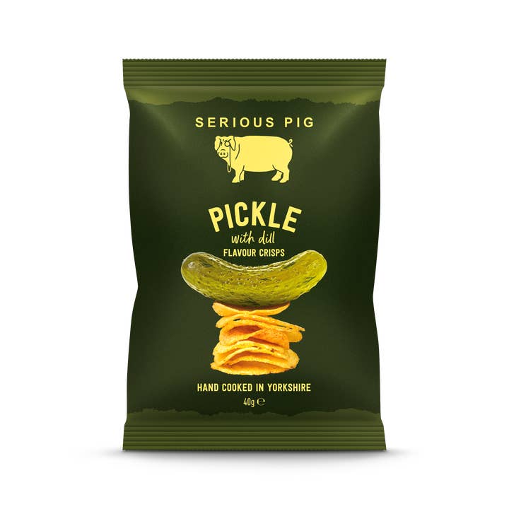 Serious Pig - Wholesale Chips - Pickles with Dill Flavour Crisps (24 x 40g)