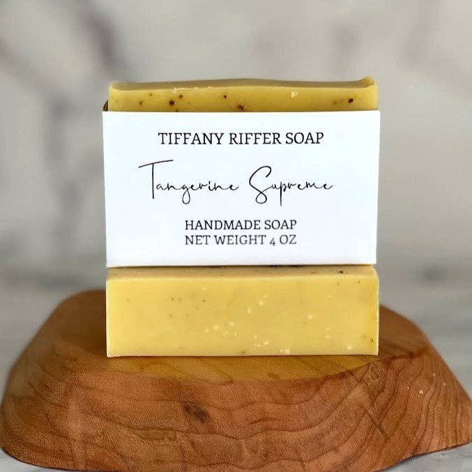 Tangerine Supreme, Essential Oil Bar Soap for wholesale by Tiffany Riffer Soap