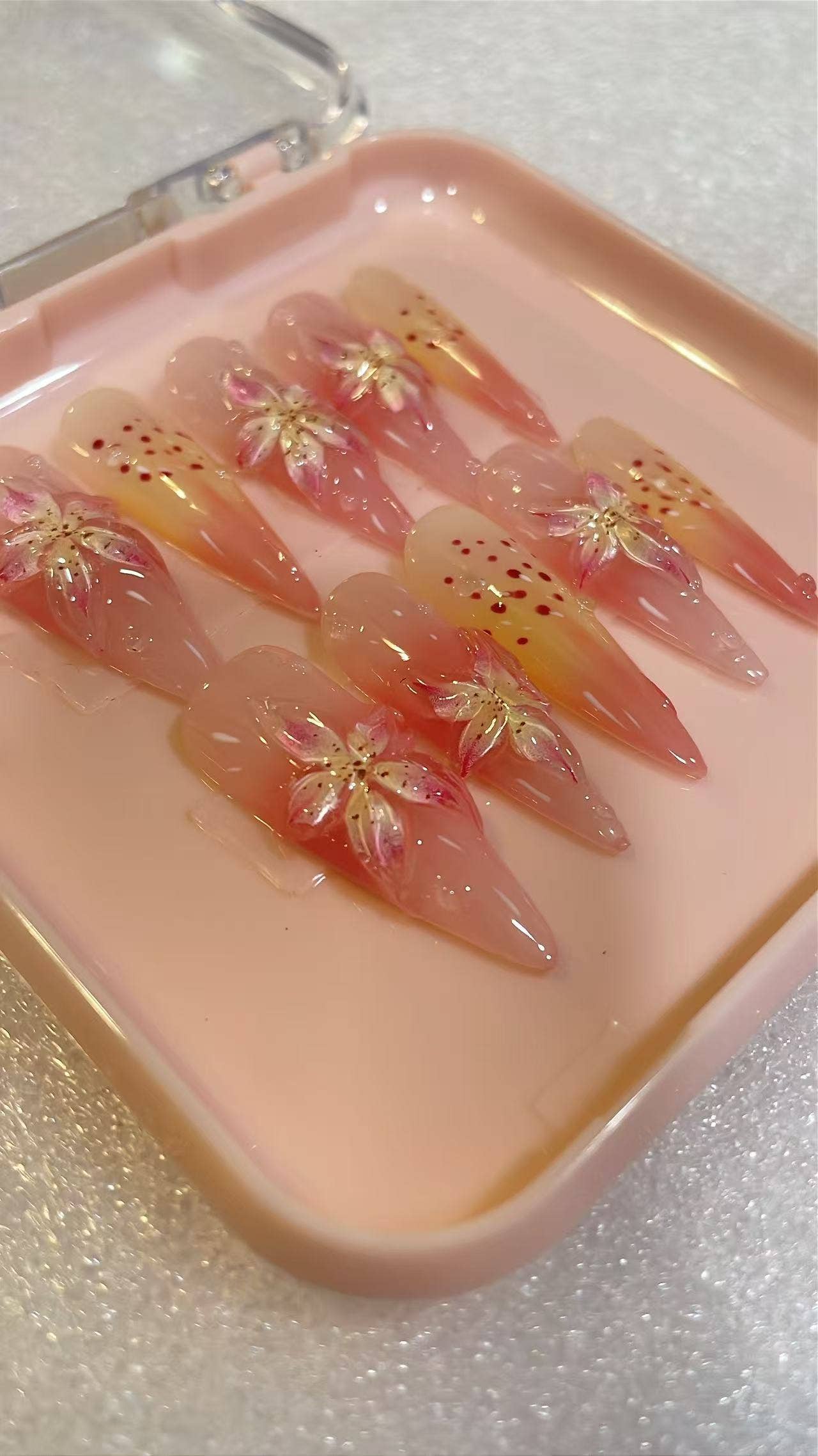 Azurenailshop - Wholesale Press-On/Fake Nails - Azurenailshop Summer 3D Flower Handmade press on 1