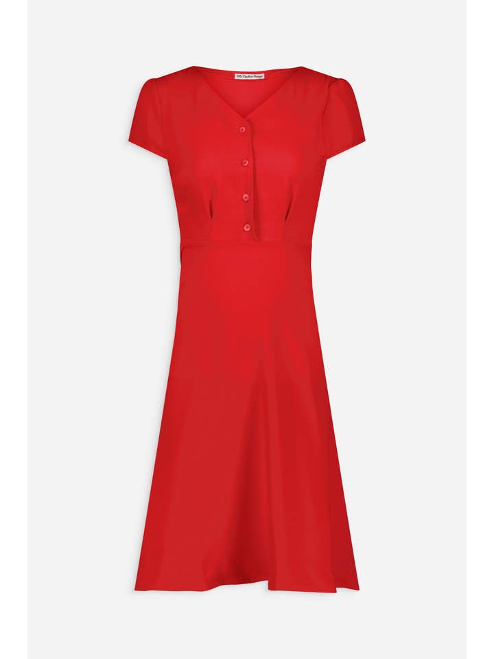 Ma Penderie Vintage - Wholesale Dress – Women's - Retro Fit and Flare Crepe Dress3