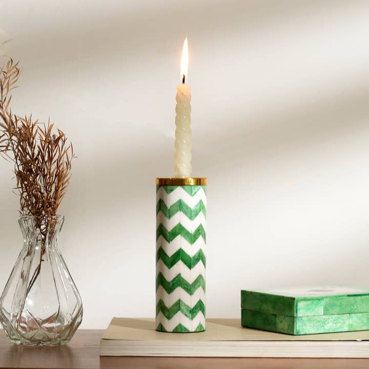 Zickzack-Muster Kerzenhalter für den Großhandel von Expo Bazaar