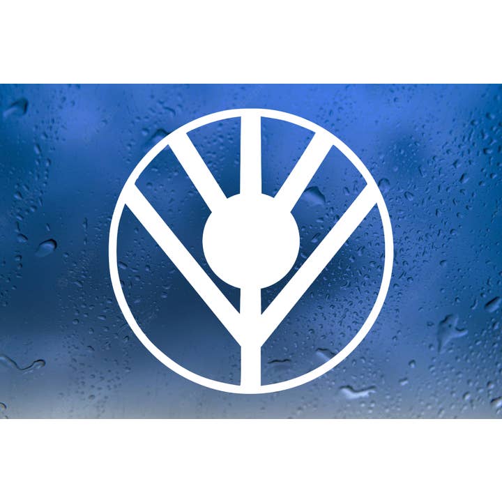 White Shield Maiden Vinyl Decal Die Cut Sticker Viking Sign for wholesale by Minglewood Trading