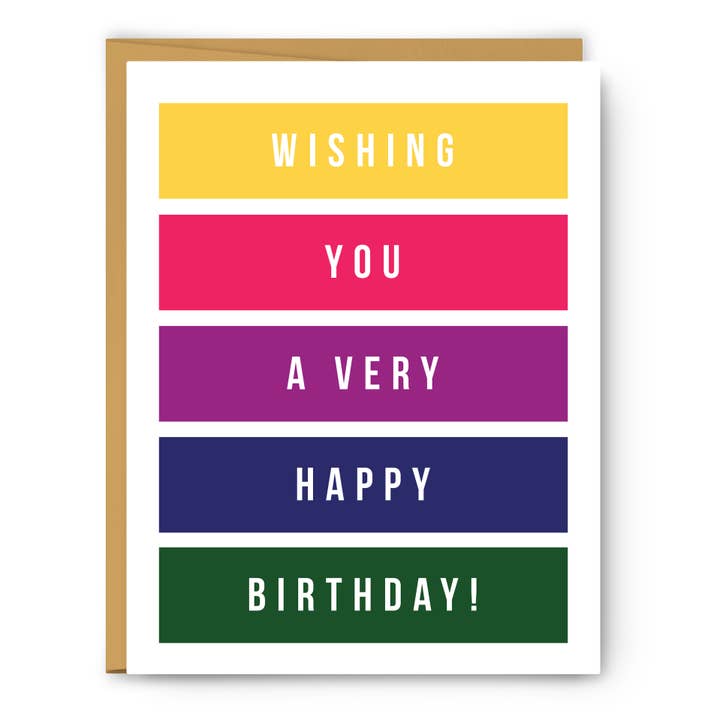 Wishing You A Very Happy Birthday - Birthday Card for wholesale by Footnotes