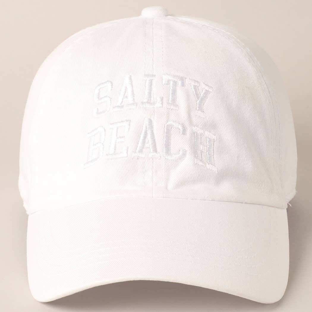 Fashion City - Wholesale Baseball Cap - Women's - Salty Beach Text Embroidery Baseball Cap20