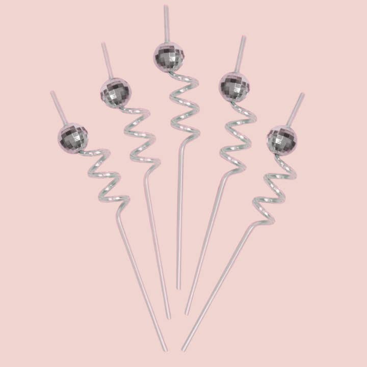 Disco Ball Straws, Set of 3 for wholesale by ViVi Vitello