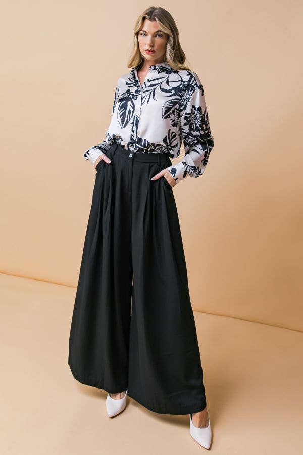 A solid woven pant - IP8228 BLACK for wholesale on Faire