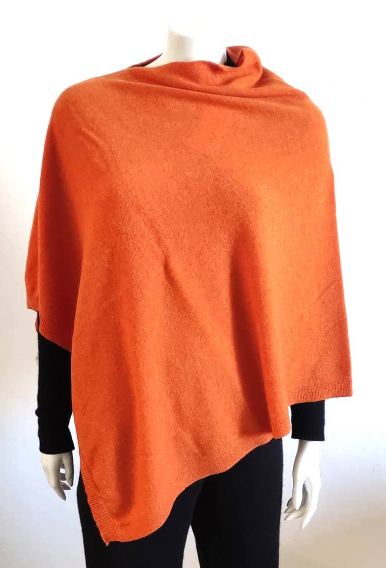 BenveCashmere - Wholesale Poncho - Women's - ONE SIZE FITS ALL PURE CASHMERE KNITTED PONCHO2