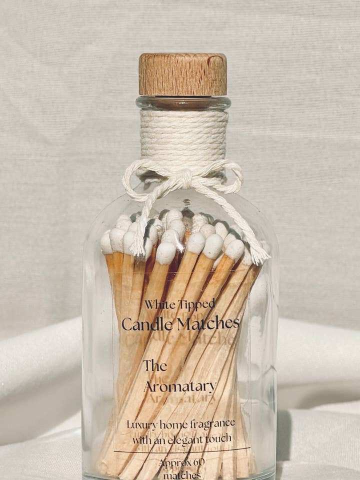 Jar of luxury Candle matches - The Aromatary for wholesale by The Aromatary