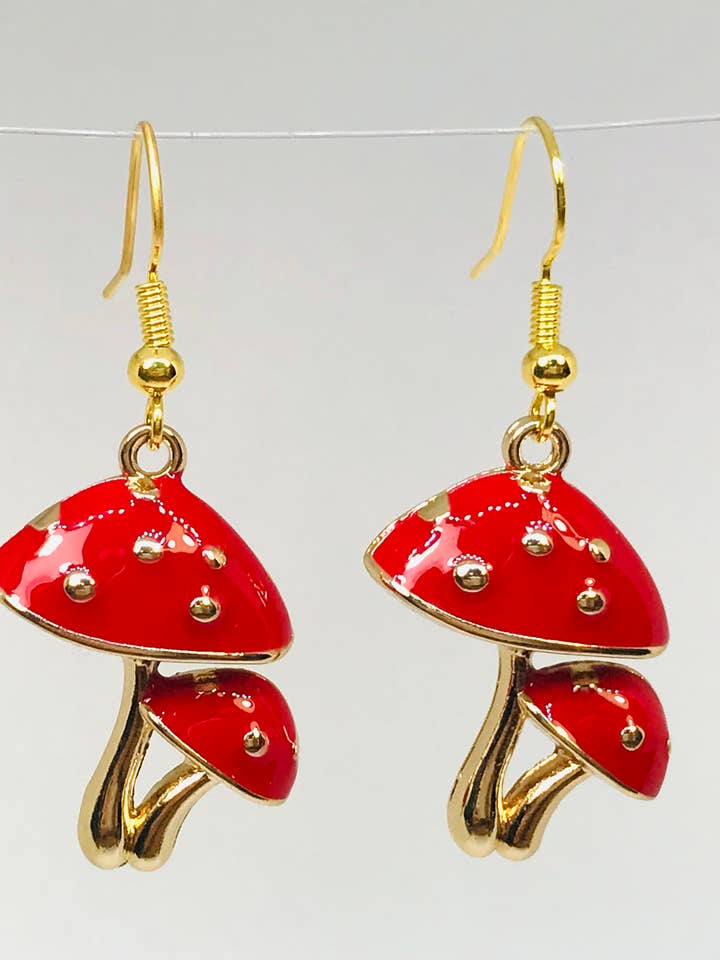 Magic Mushroom Earrings for wholesale by SimpleNGreat