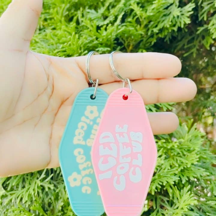 Pink pretty designs - Wholesale Keychain - Unisex - CUSTOM TEXT Motel Style Keychain1