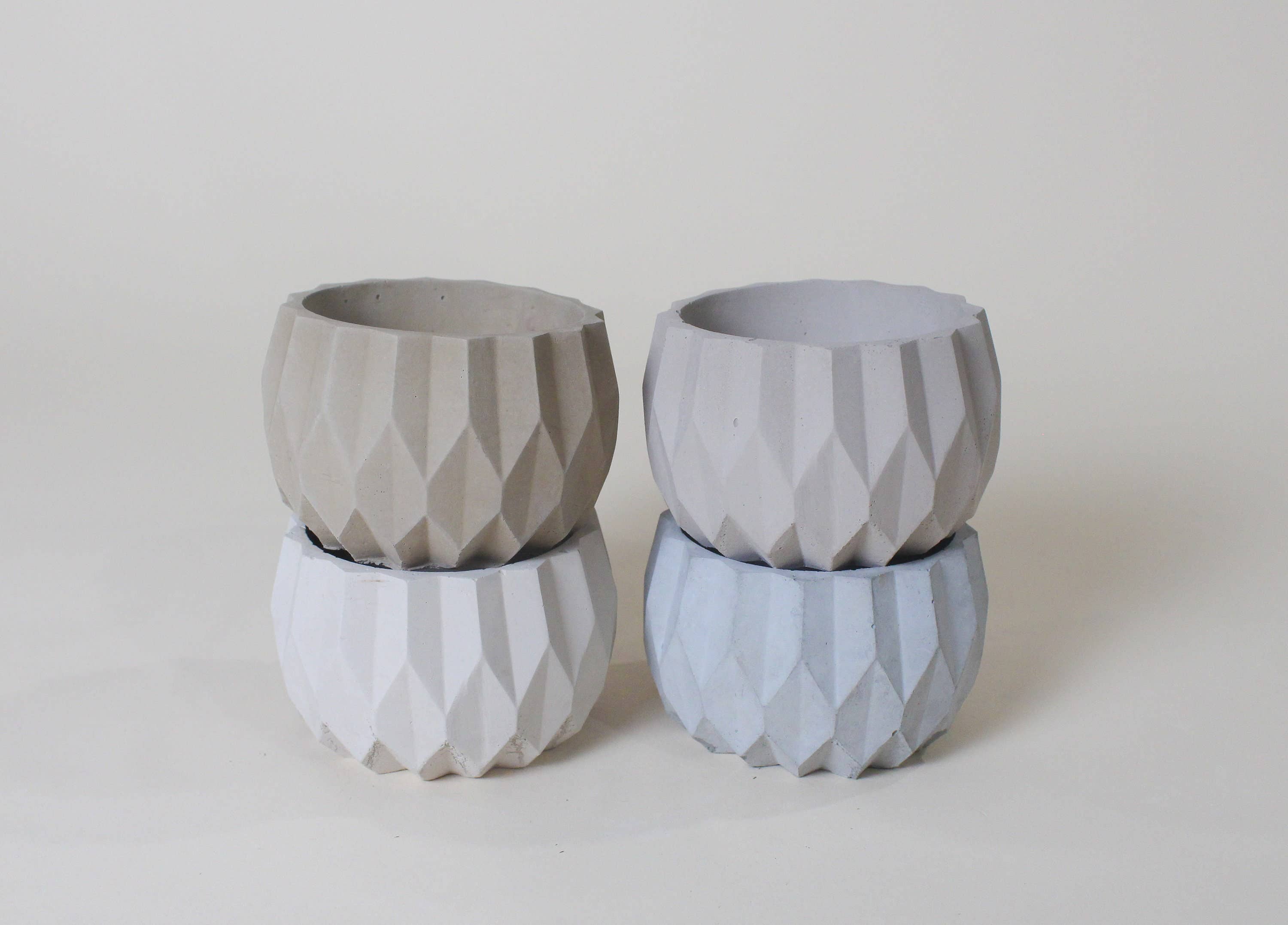 Mindful Cements - Wholesale Plant Pot - Geometric Fluted Flower Pot | Mindful Cements