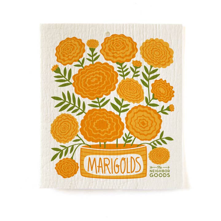 The Neighborgoods - Wholesale Dishcloth - EDIBLE FLOWERS (Lilac, Marigold, Rose) Sponge Cloth Set of 3