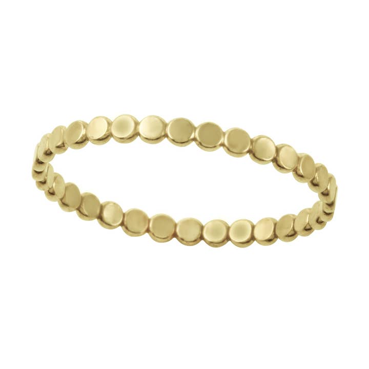 Läckert guldfyllt staplingsband för platta skivor för wholesale av Ashley Schenkein Jewelry Design