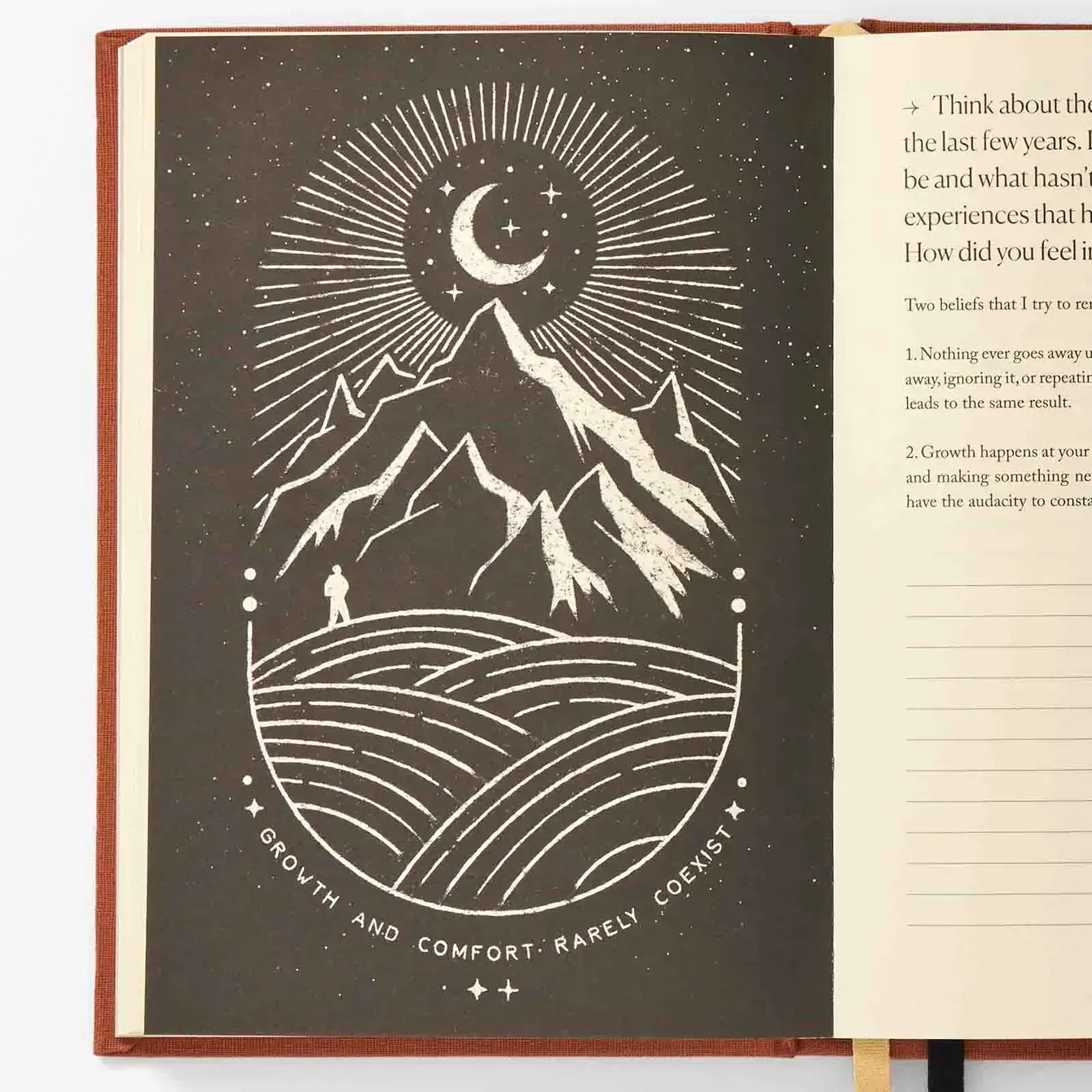 Intelligent Change - Wholesale Journal/diary - Notes to Mindfulness Journal Orange, Daily Guided Reflection3