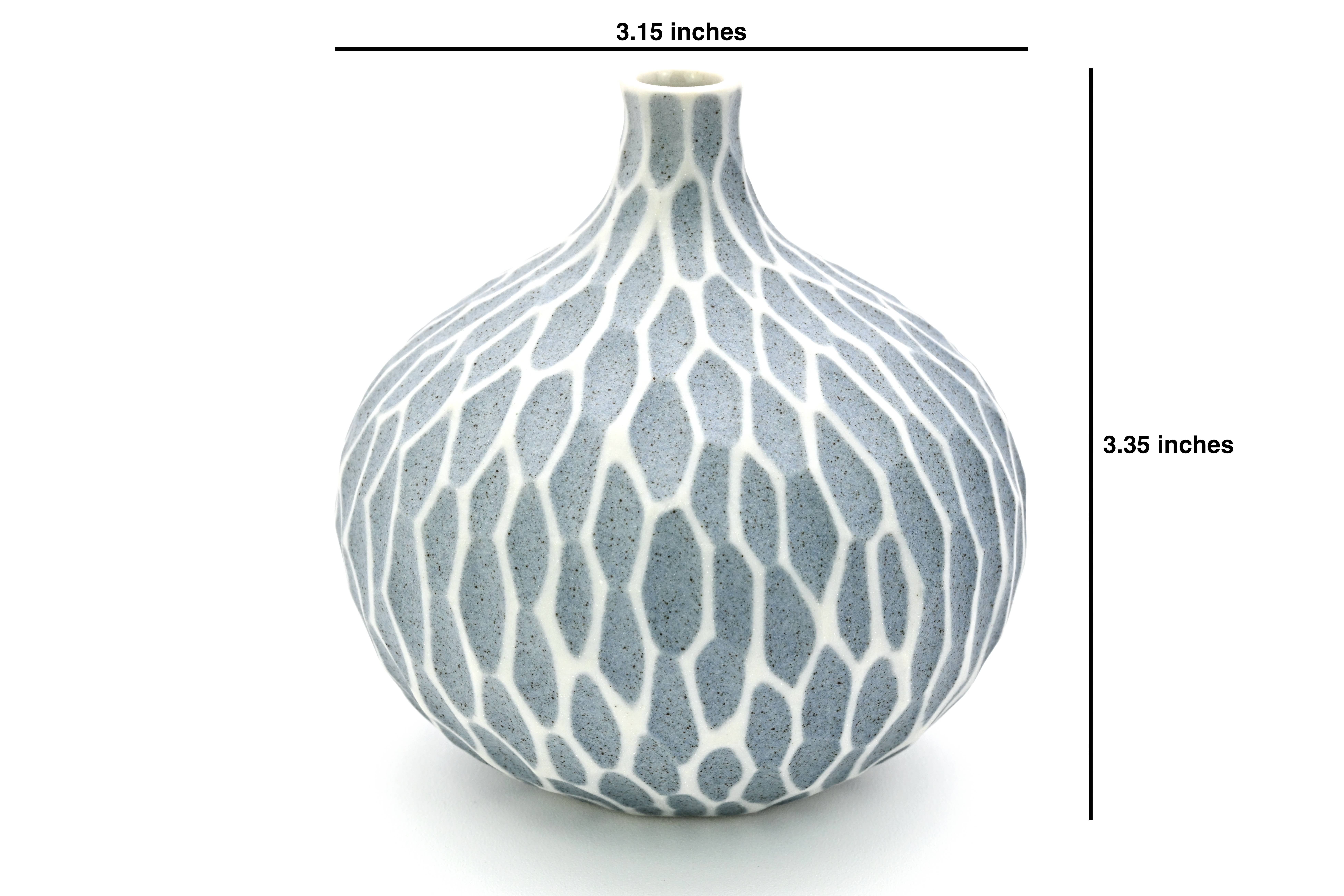 Art Floral Trading LLC - Wholesale Vase - 524BLUESN5 CONGO TINY L-Handcrafted Porcelain Bud Vase1