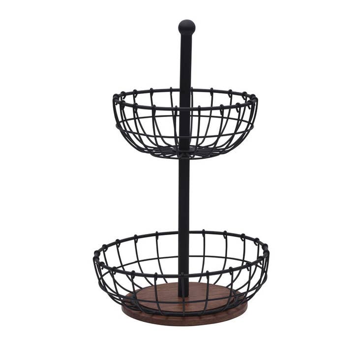 Pfaltzgraff Anvil Cage 2Tier Basket Brown Bx Pkg for wholesale by Fitz and Floyd® Mikasa® Pfaltzgraff®