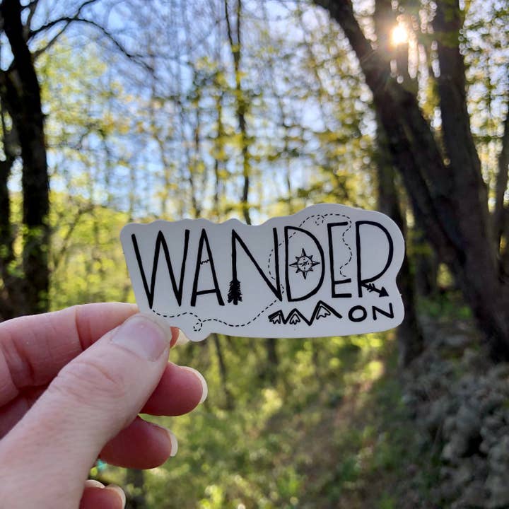 Wander On Words - Wholesale Sticker - Hand-Lettered Wander On Adventurer Sticker3