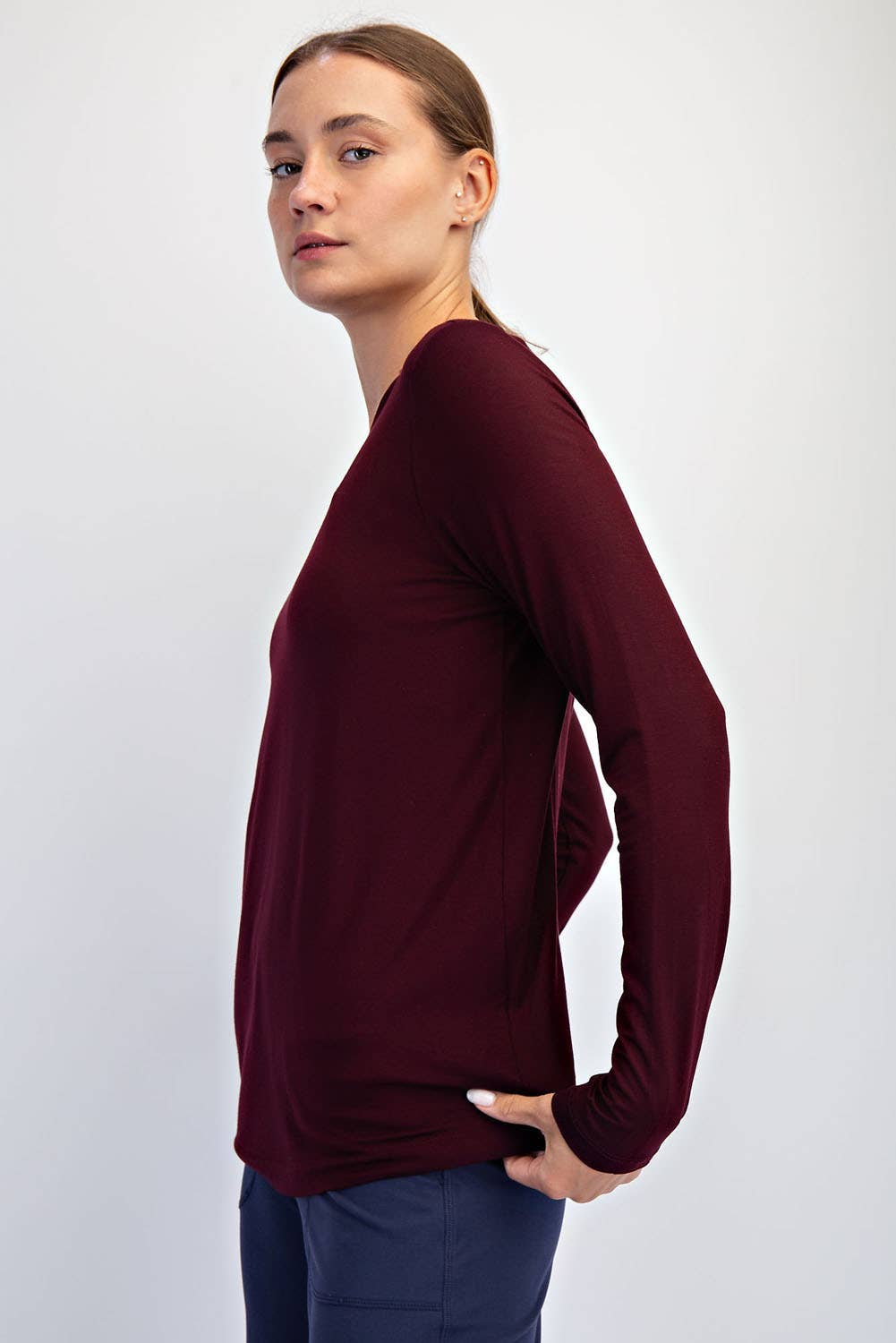 Rae Mode - Wholesale Lounge Top - Women's - VISCOSE MODAL LONG SLEEVE TOP10