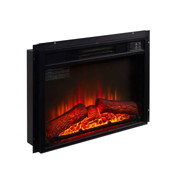 Orange County Decor - Wholesale Fireplace Screen - Electric Fireplace Insert 18" 1400W 120V Black Tempered Glass Sheet Metal Plastic1
