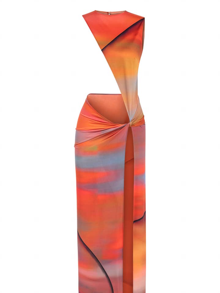 Hot Streak-klänning i Sunset-tryck för wholesale av Khéla the Label