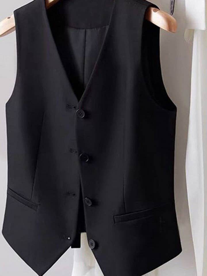 NINEXIS - Wholesale Outerwear Vest - Women's - CWOV00106_LAYERED SHORT WAISTCOAT WITH VEST1