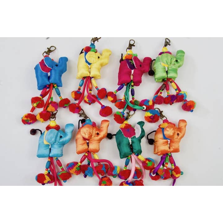 The Elephant Temple - Wholesale Keychain - Women's - Elephant Pom-Pom Key Chain