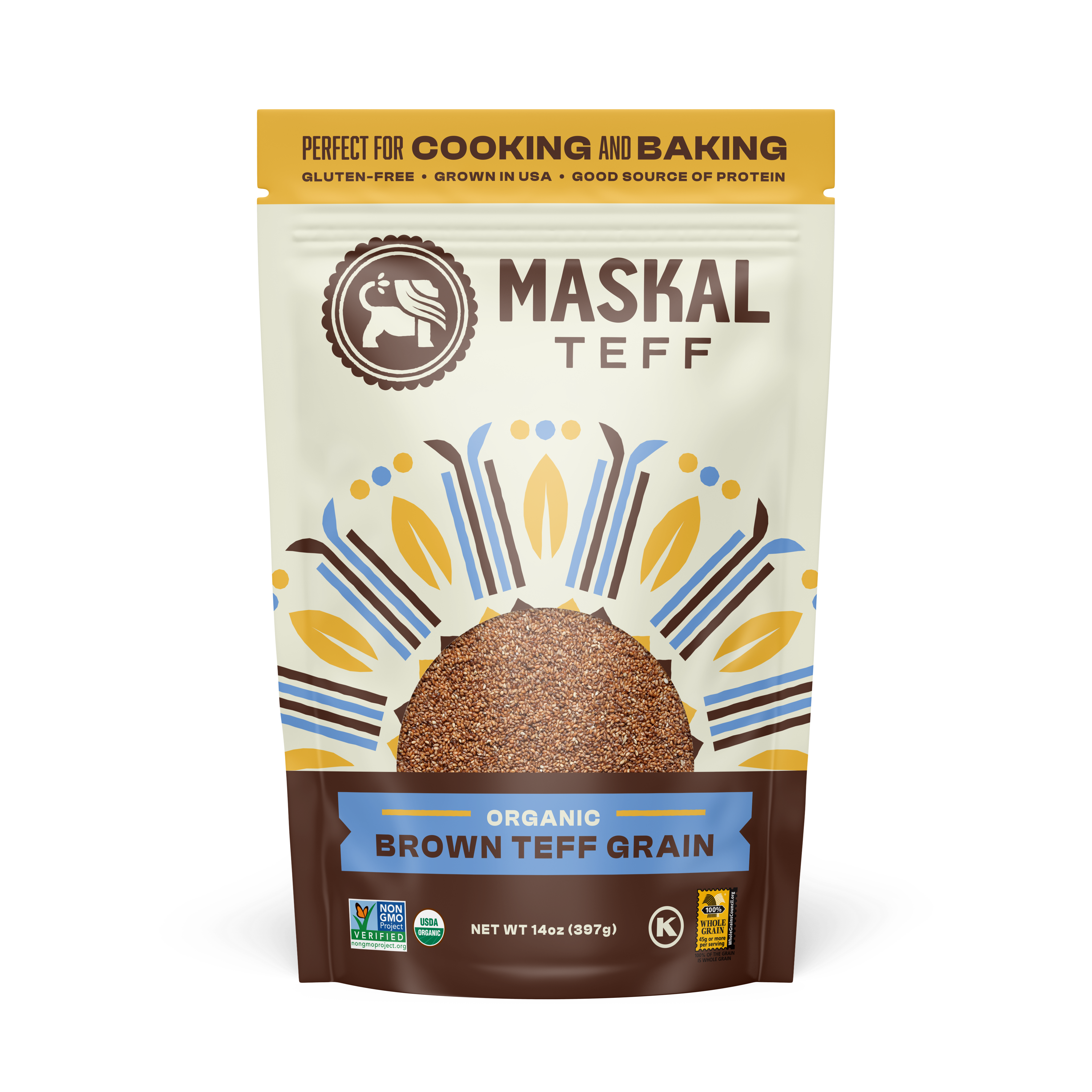 REMOVED BRAND - Wholesale Whole Grains - Organic Maskal Teff Grain 14oz (6-pack)1