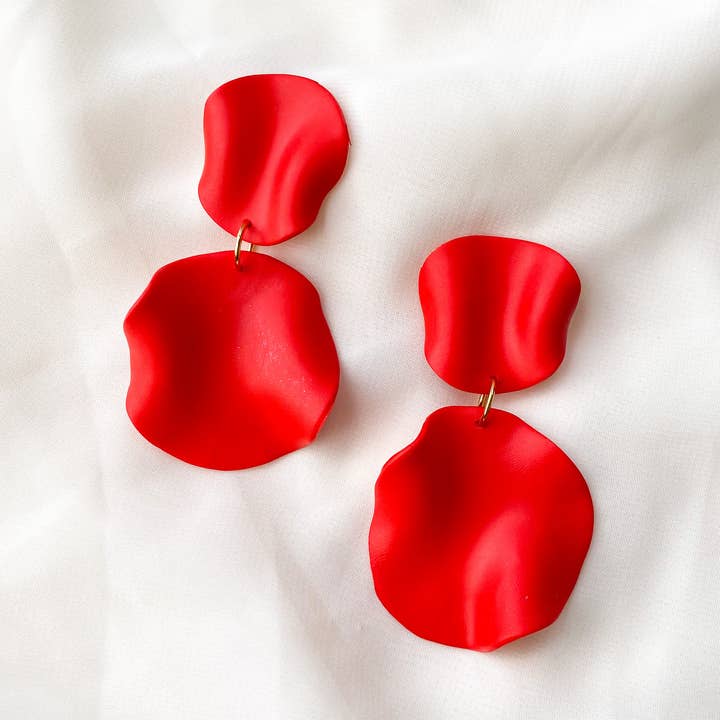 Eterea Øreringe i rød for engroshandel hos Viki Glaze Accessories