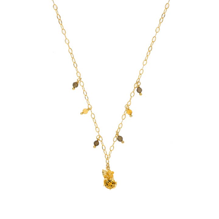 Halsband med citrinhänge 1ct | Viva la Vida för wholesale av ISHWARA JEWELS