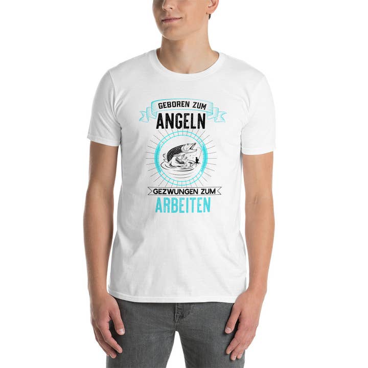 Angeln Short-Sleeve Unisex T-Shirt für den Großhandel von Souverista