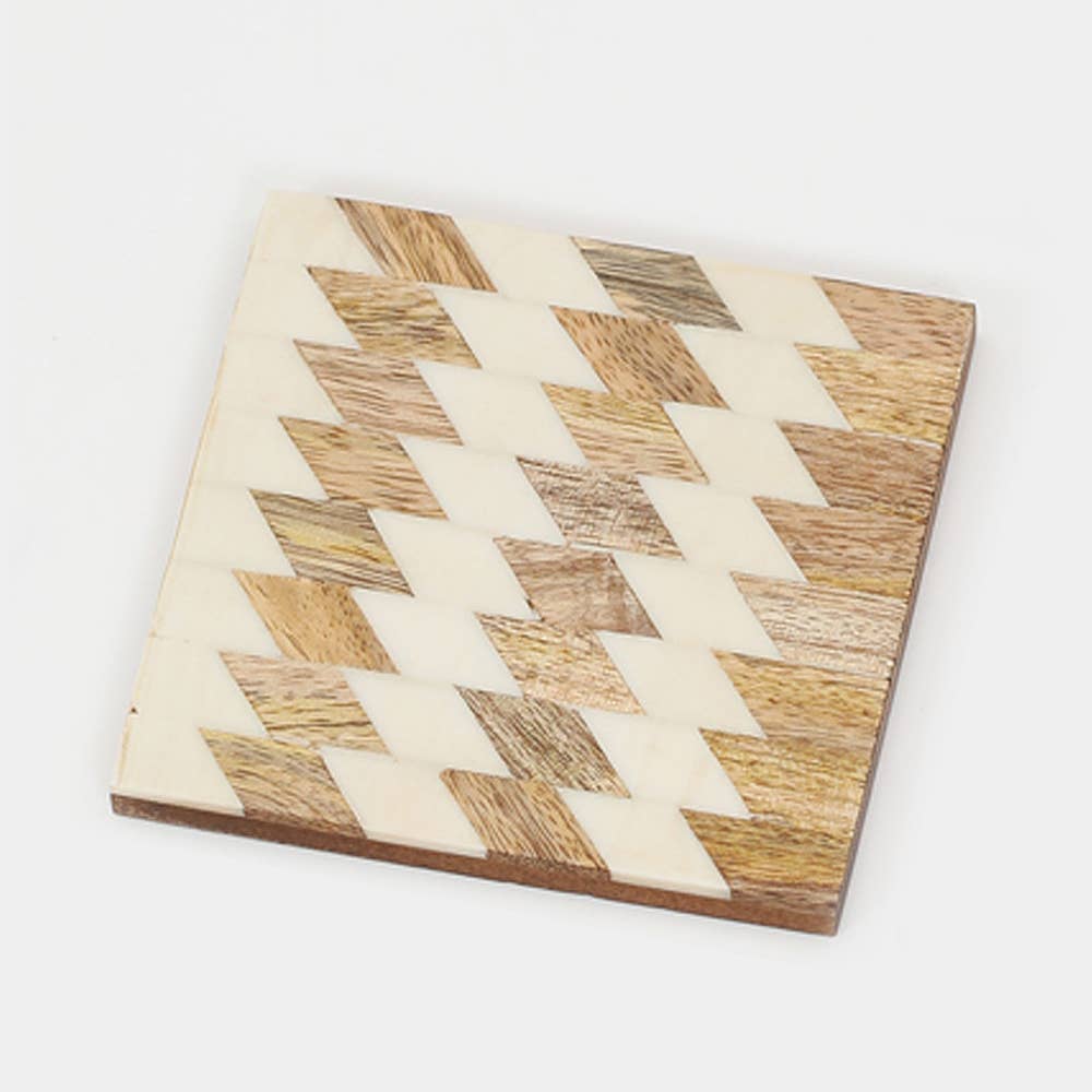 ExpoBazaar - Wholesale Coasters - Wood Coaster Set | Assorted Design Coasters | Pack of 46