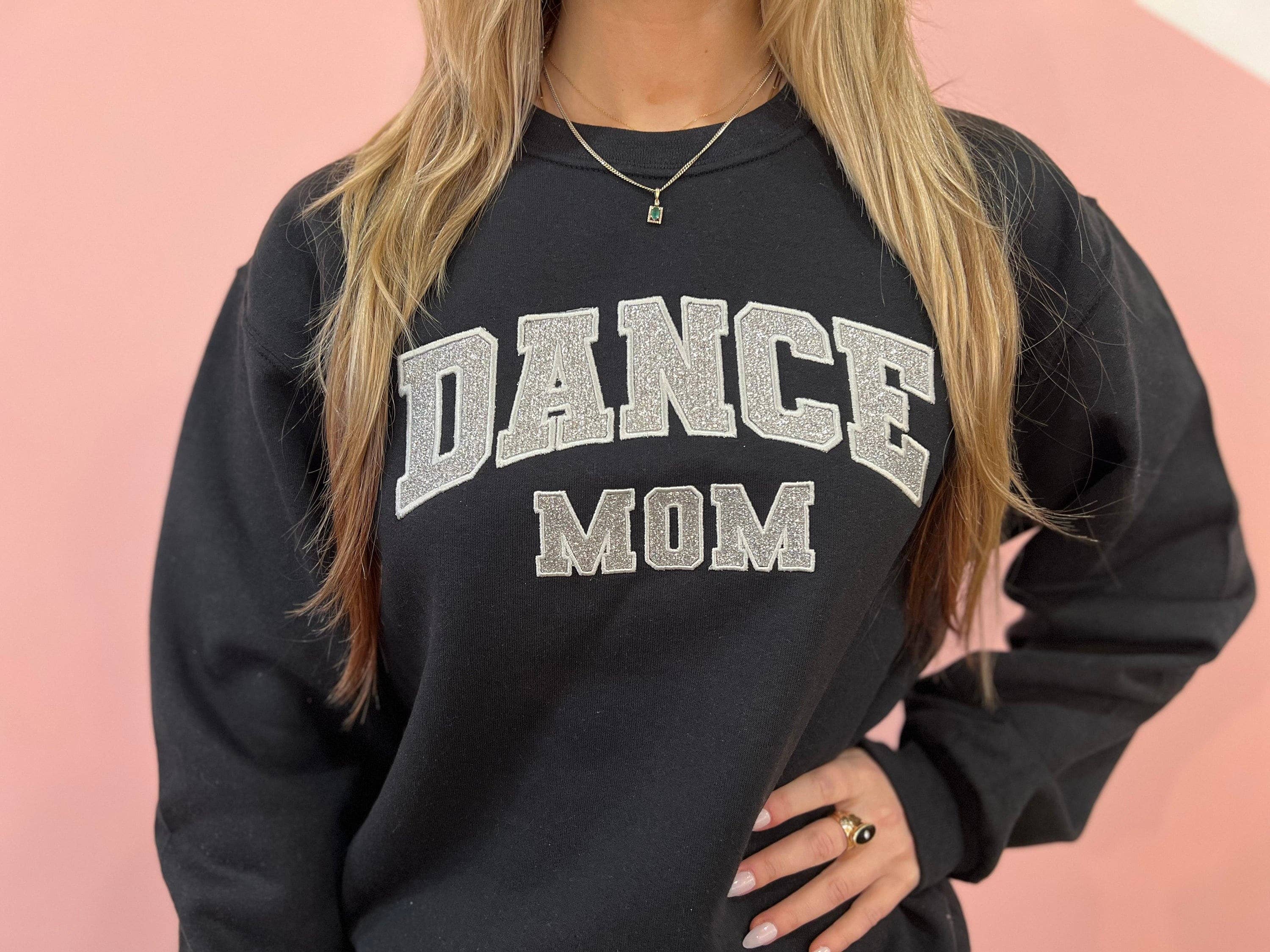 Up2ournecksinfabric - Wholesale Sweatshirt - Women's - Glitter Applique Embroidered Dance Mom Sweatshirt6