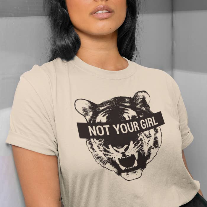 Not Your Girl Tiger Feminist Graphic Tee for wholesale by Espi Lane
