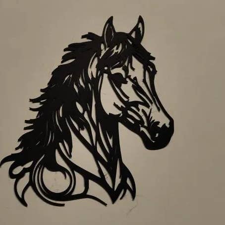 Arte de Pared con Silueta de Cabeza de Caballo para venta al por mayor de The 3D Printiverse