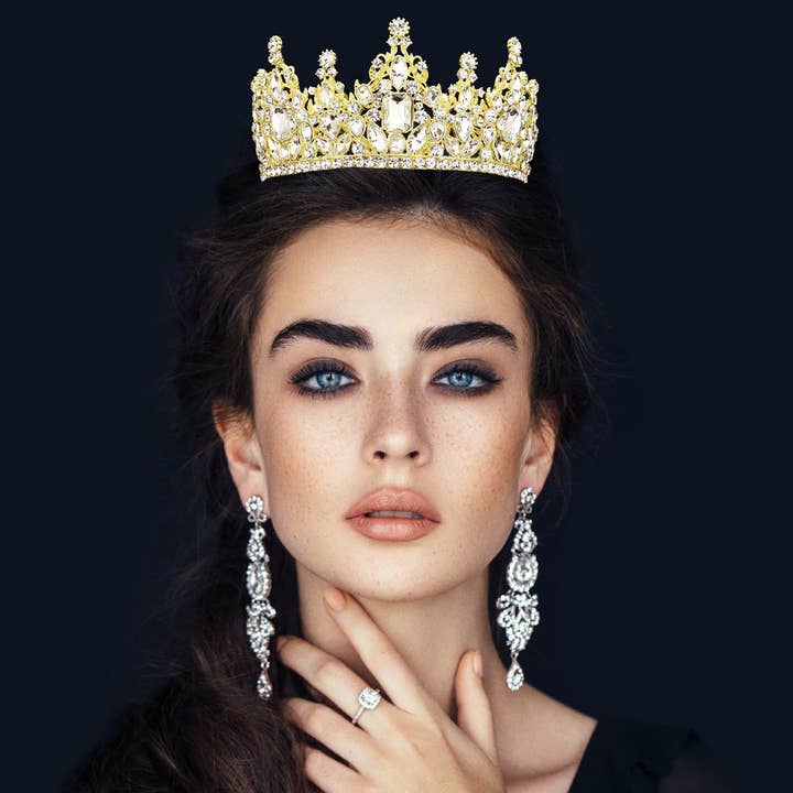 Sensibling Corp. - Wholesale Tiara - Women's - Multi Stone Cluster Crown Tiara2